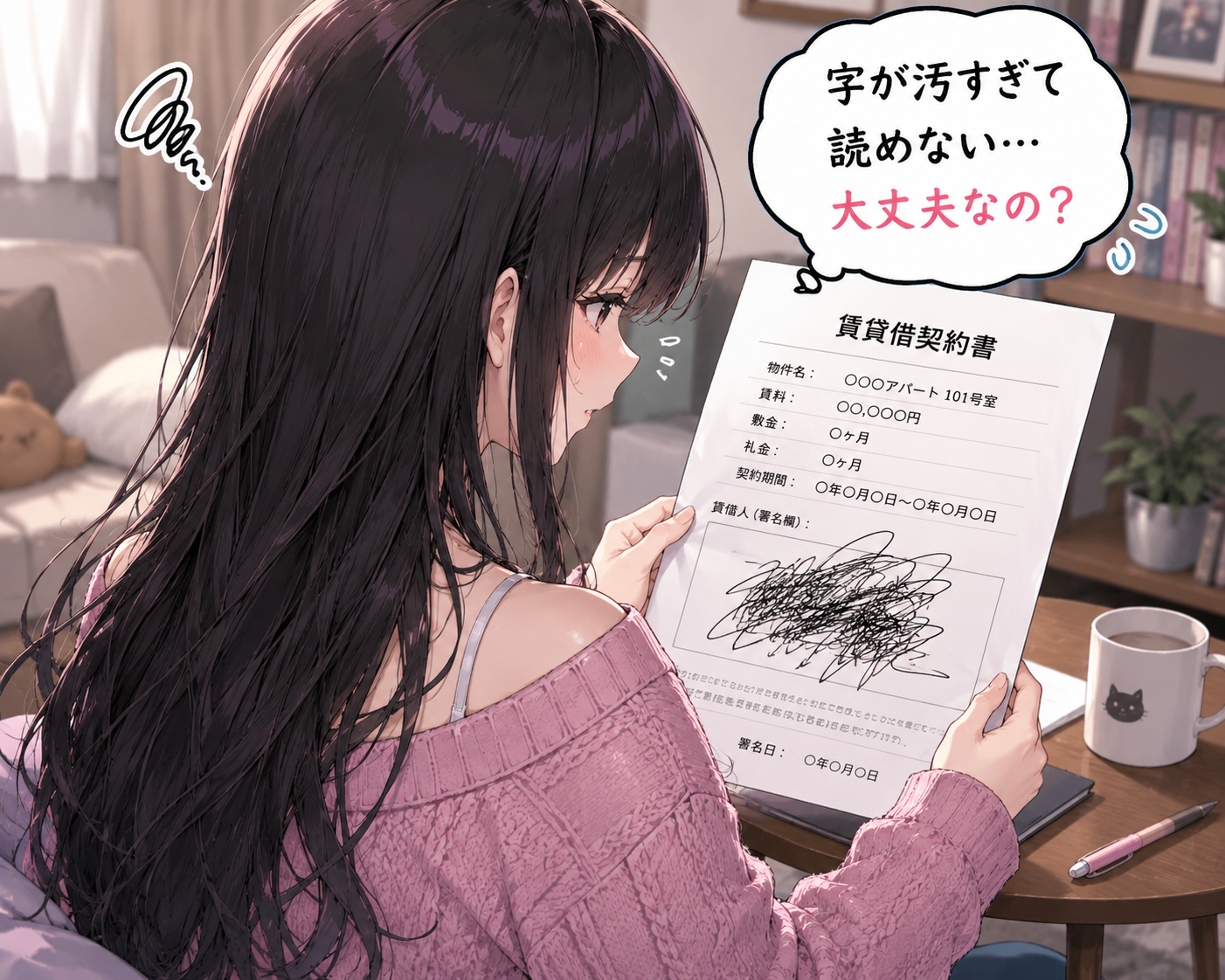 字が汚すぎて読めない…大丈夫なの？