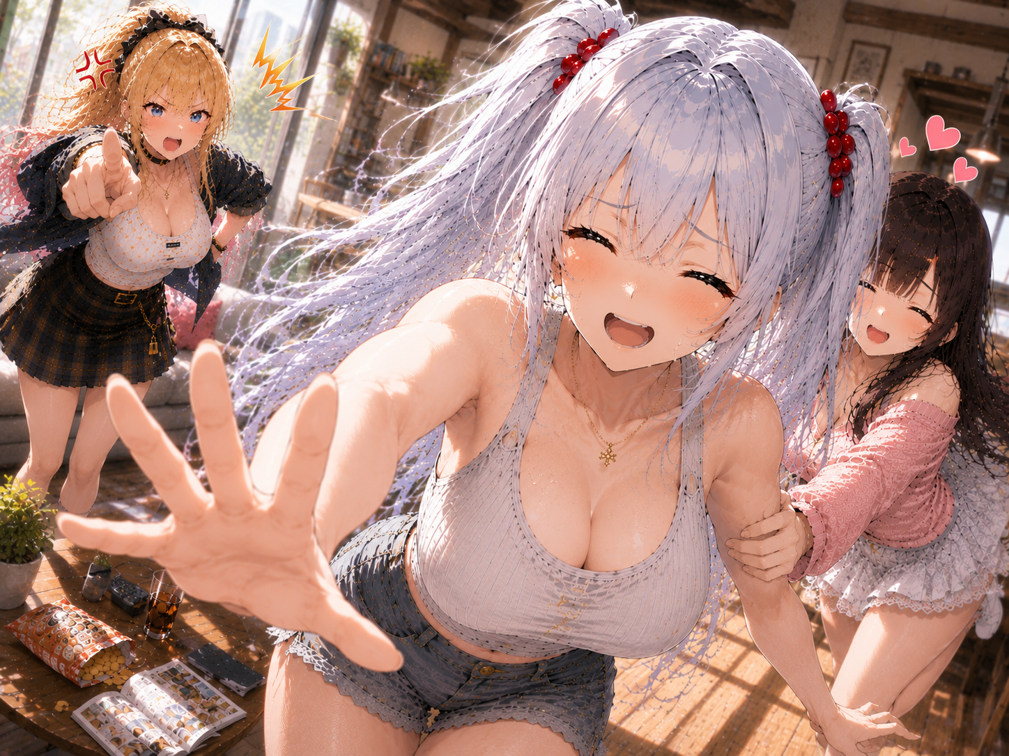 3人の日常を描いたコミカルなワンシーン