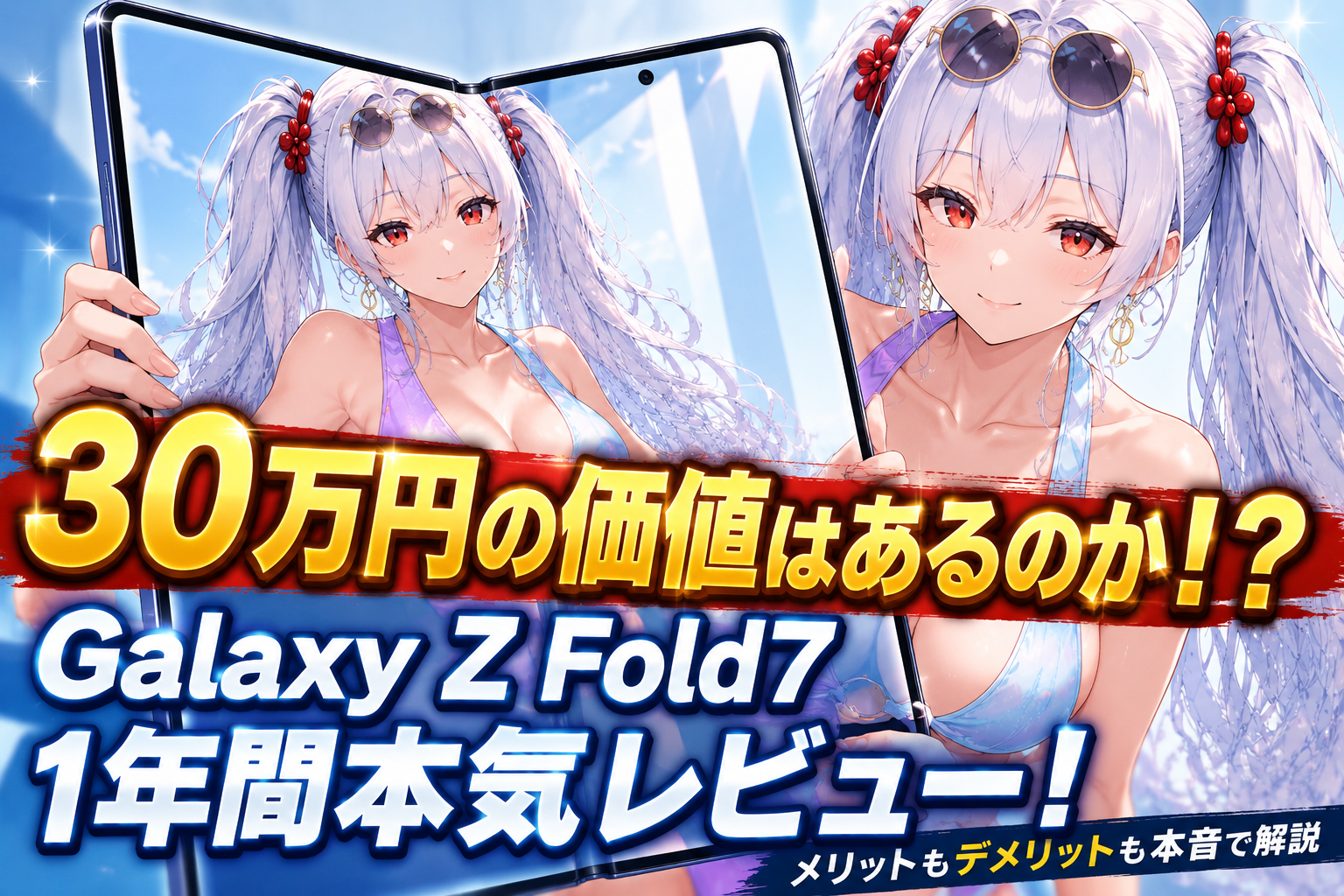 Galaxy Z Fold7のレビューを記載した記事のアイキャッチ