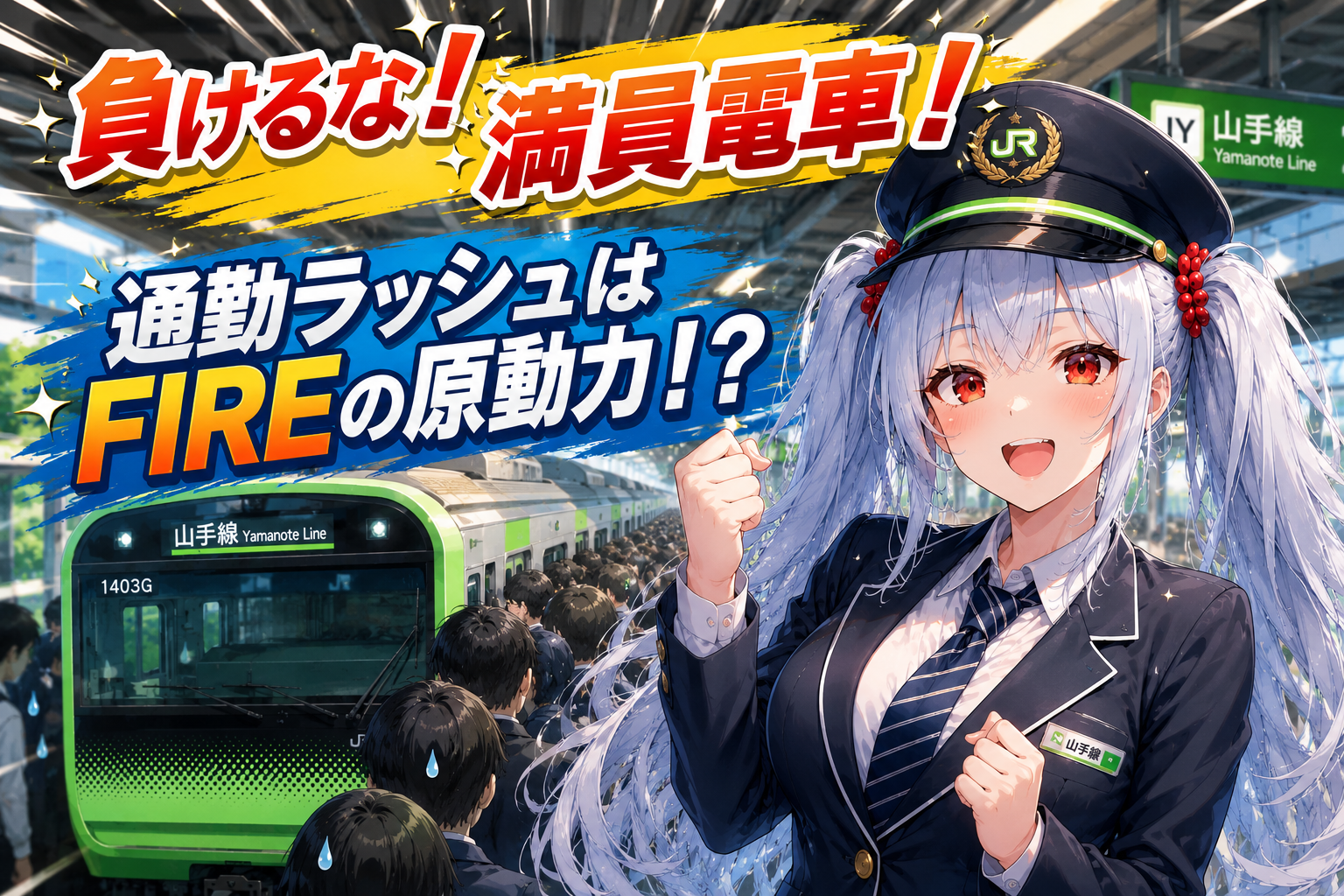 満員電車に関する記事について記載した記事のアイキャッチ
